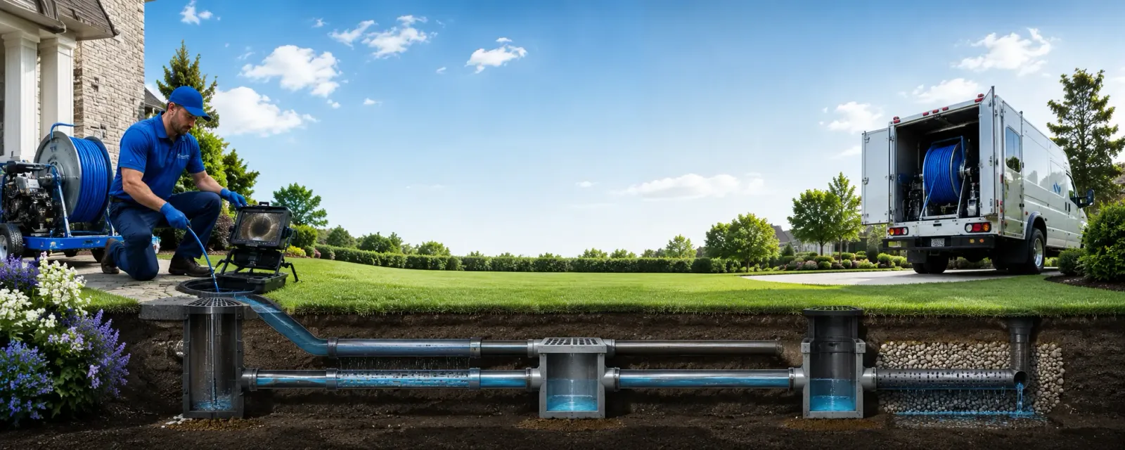 Outdoor drain cleaning information for Merrick, NY